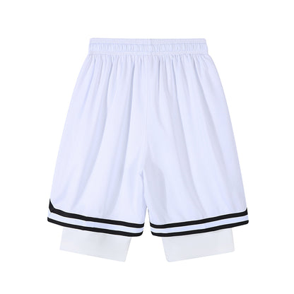 YiSiDa Star Player Embroidered Double Layer Fake Two-Layer Liner Quick-Dry Running Fitness Sport Shorts Minimum order: 1000 pieces