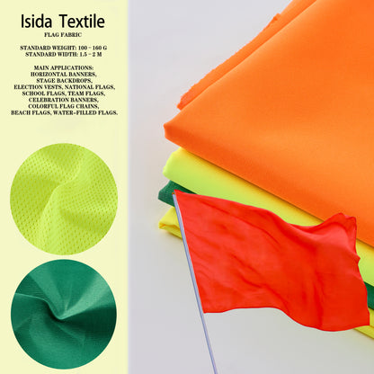 YiSiDa  Background Fabric Impermeable Fluorescent Flag Fabric Minimum order: 500kg per single color