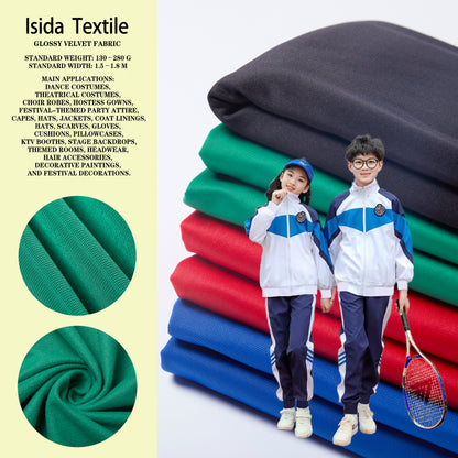 YiSiDa Display Fabric Plush Fabric Golden velvet fabric 500kg minimum order for a single color